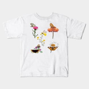 Quartet Butterfly Floral Kids T-Shirt